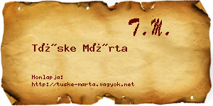 Tüske Márta névjegykártya